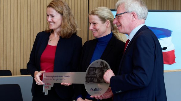 Schlüsselübergabe Amts- und Landgericht Lübeck. Copyright: Ingo Socha.