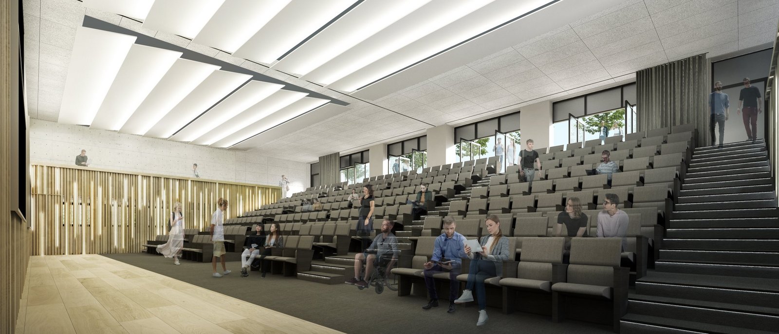 Visualisierung Mehrzweckgebäude Hörsaal FH Heide.