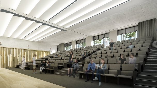 Visualisierung Mehrzweckgebäude Hörsaal FH Heide.