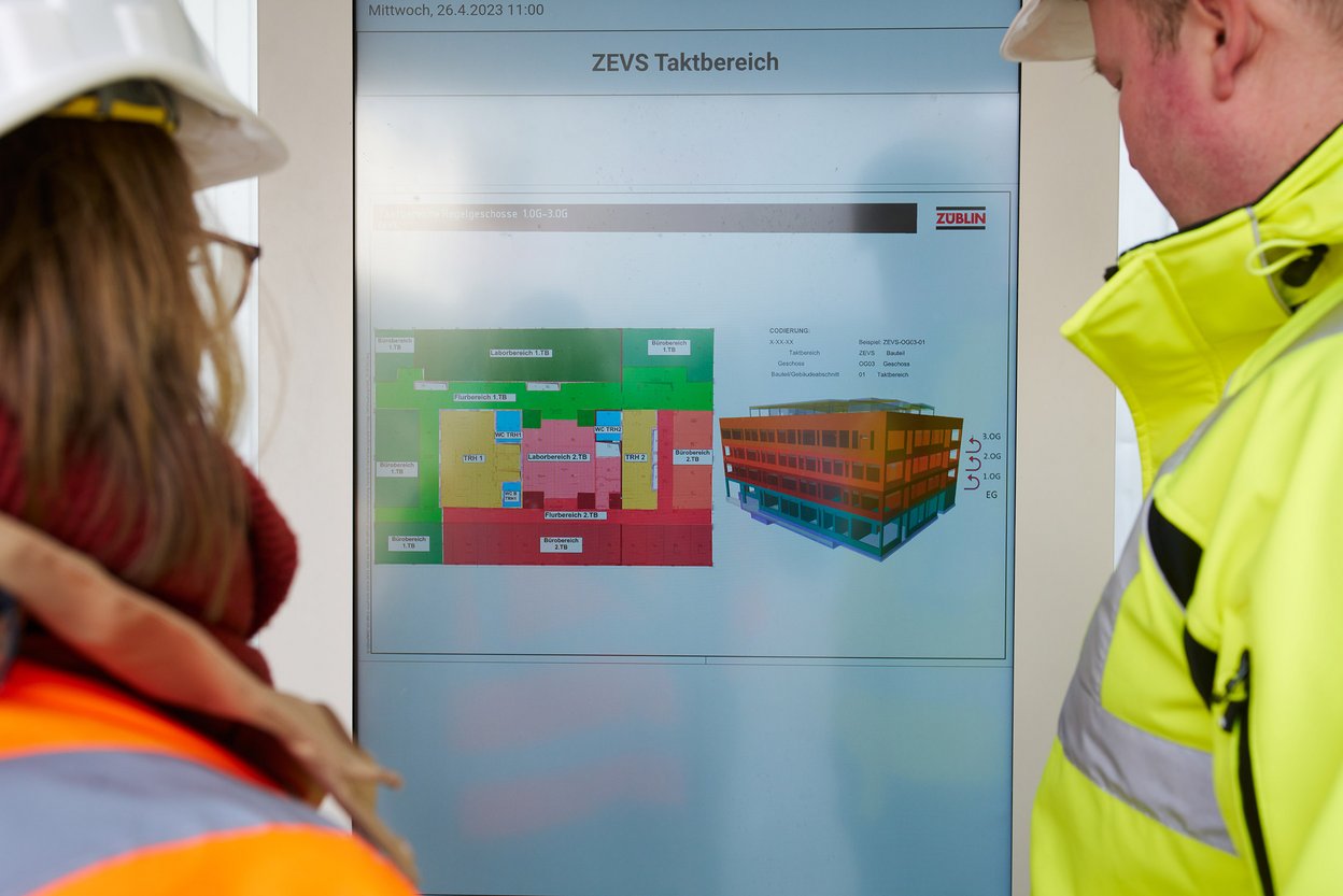 Lean Management Baustelle ZEVS der Technischen Fakultät Uni Kiel. 