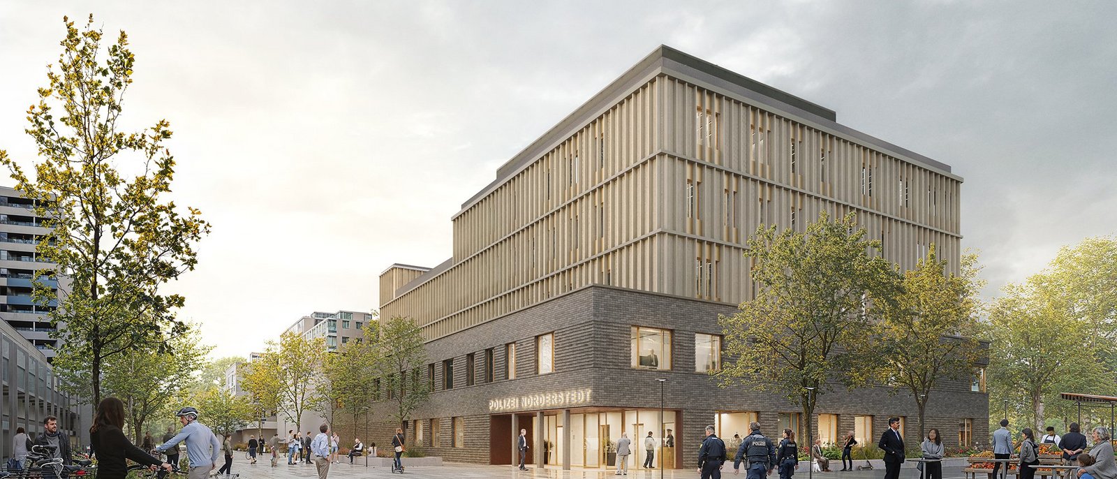 Eine Visualisierung der neuen Polizeistation Norderstedt.