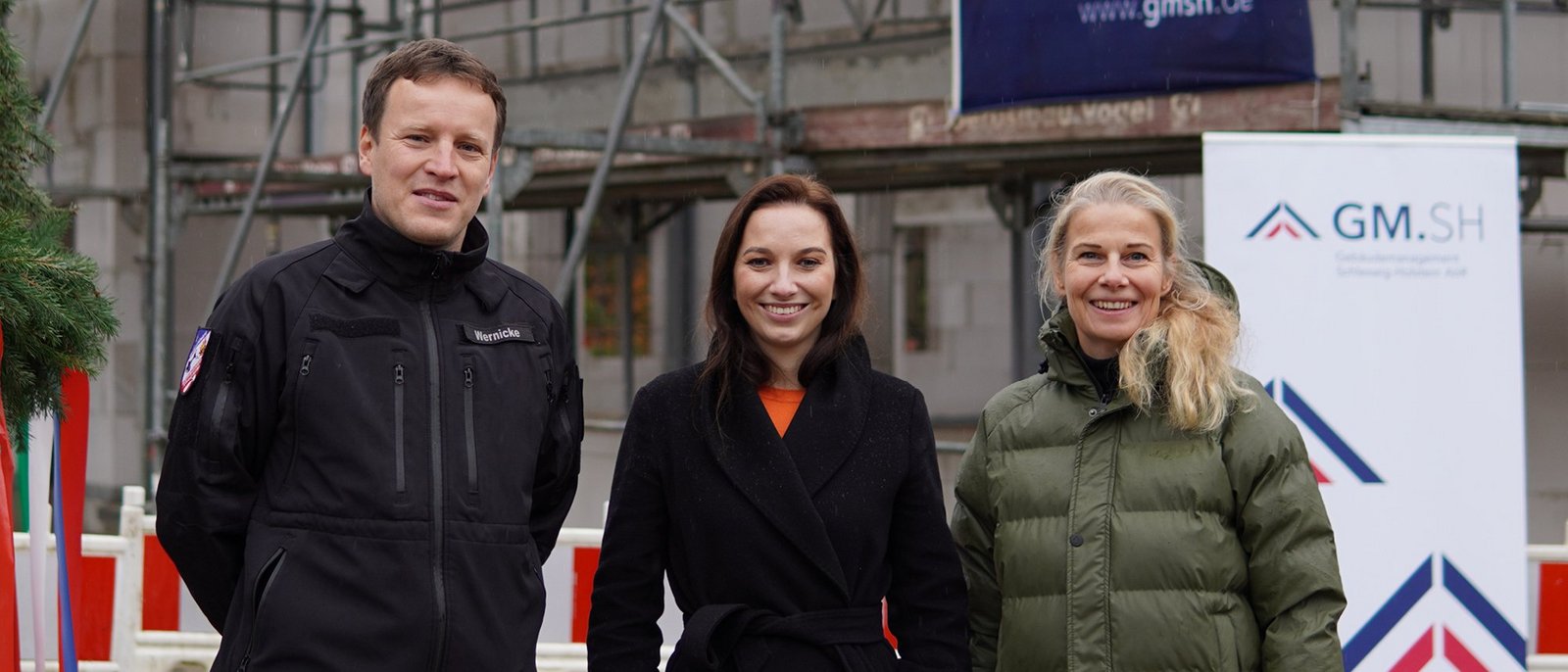 Pressefoto. Von links: Mark Wernicke, Magdalena Finke und Gabriele Pfründer. 