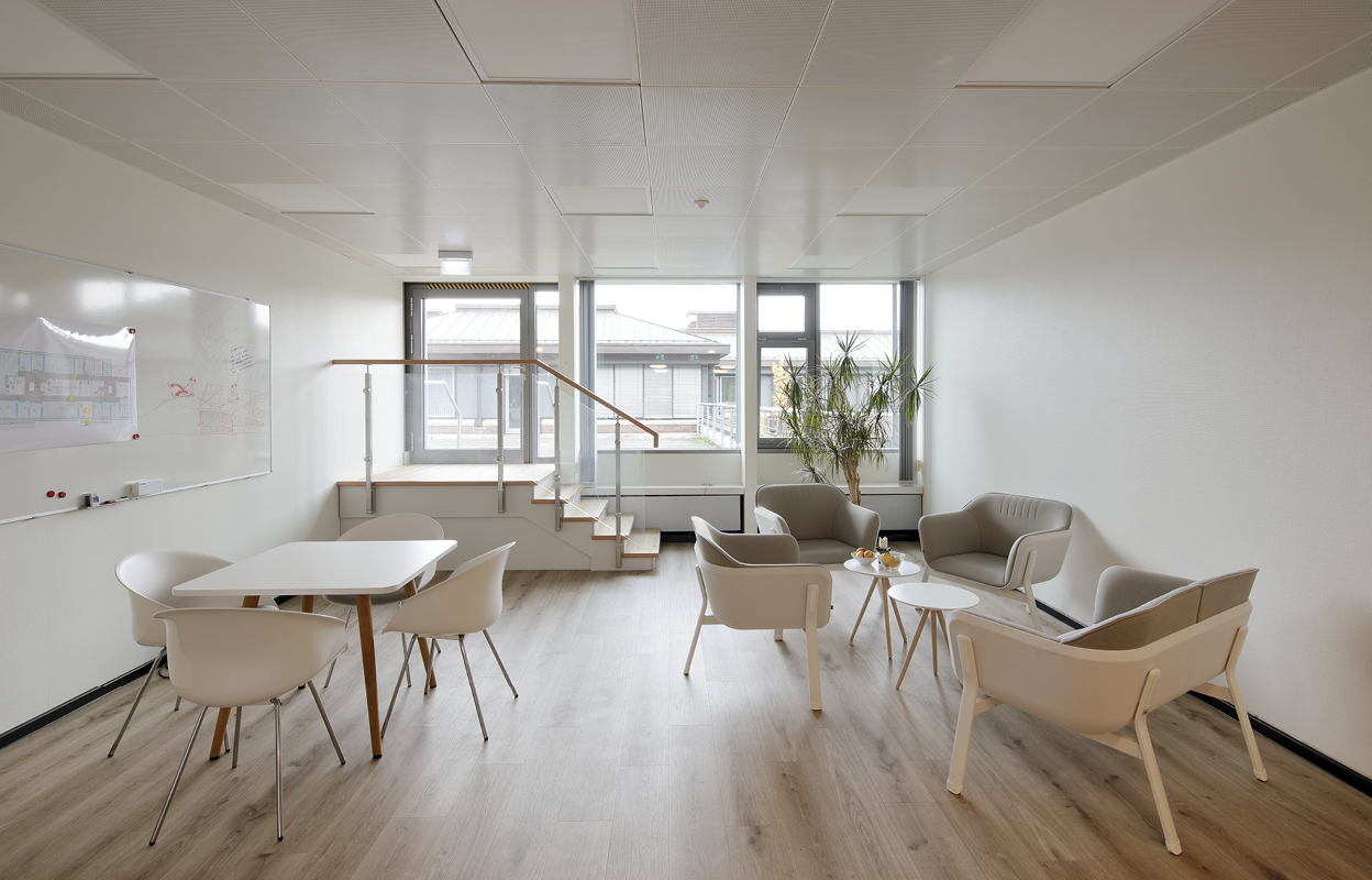 Loungebereich in der neuen GMSH-Zentrale. 